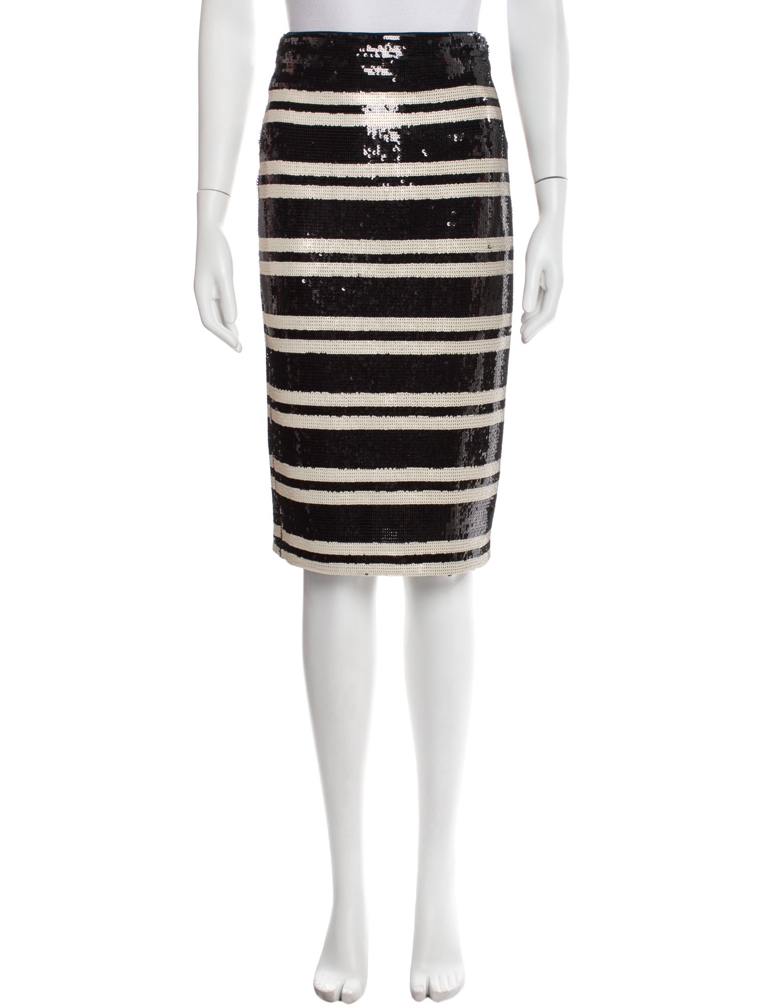 Alice + Olivia Striped Knee-Length Skirt