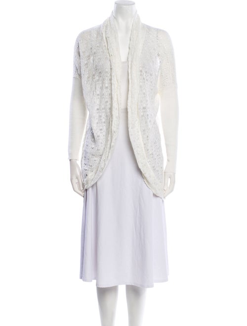 Alice + Olivia Linen Lace Pattern Robe