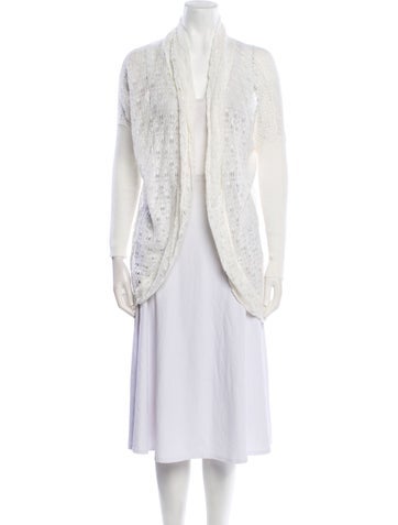 Alice + Olivia Loungewear Linen Lace Pattern Robe XS