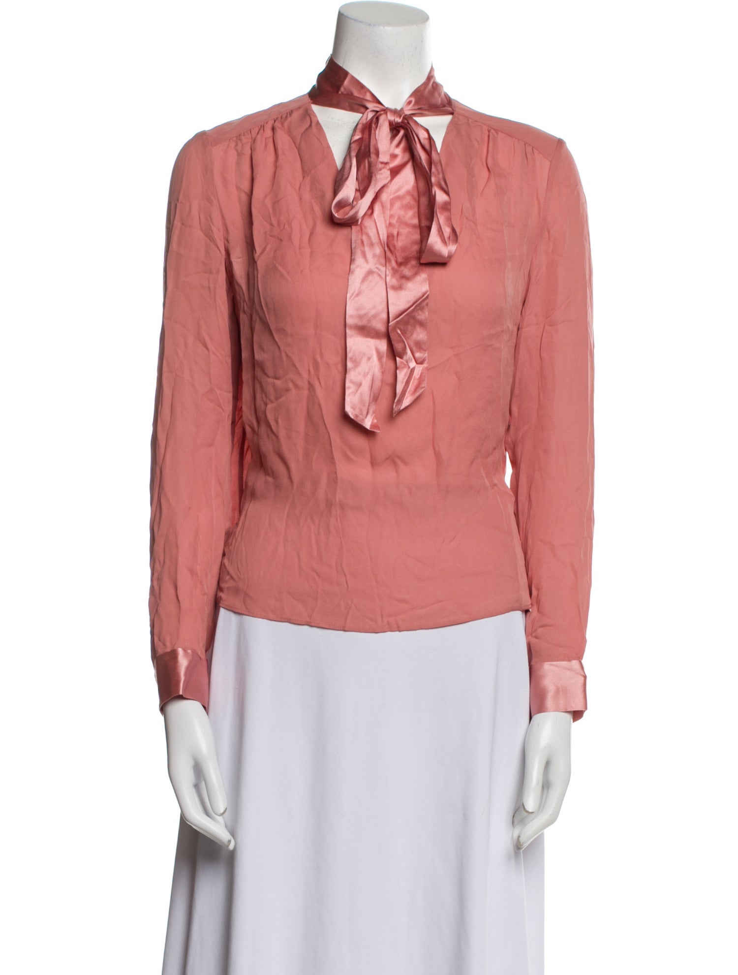 Alice + Olivia Silk V-Neck Blouse