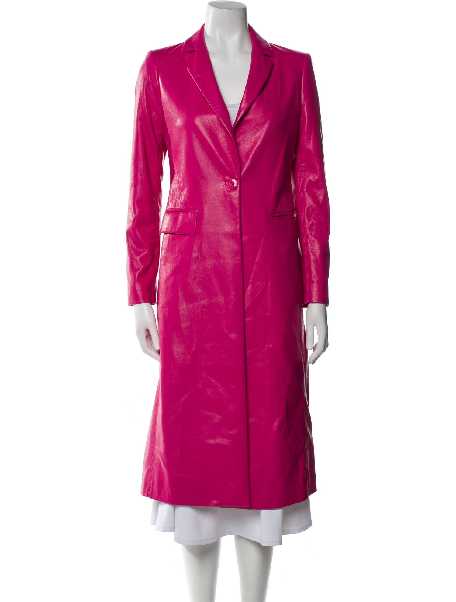 Alice + Olivia Faux Leather Trench Coat