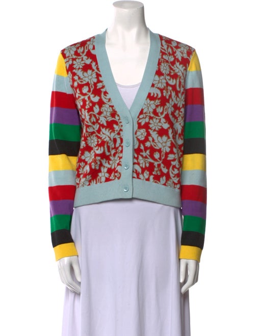 Alice + Olivia Striped V-Neck Sweater