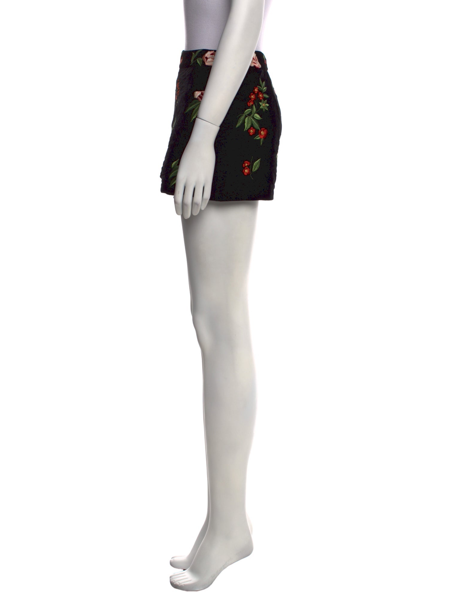 Alice + Olivia Floral Print Mini Shorts