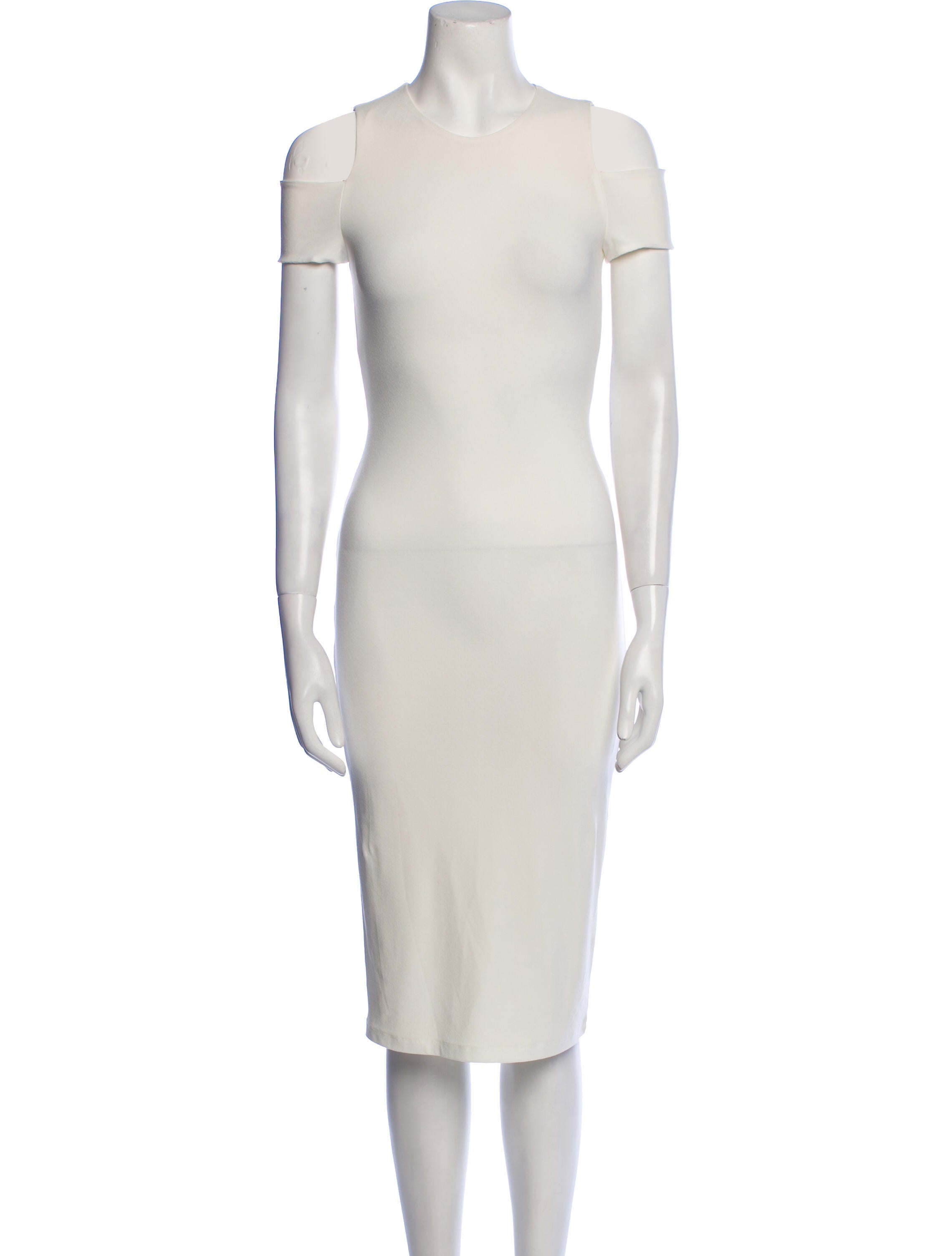 Alice + Olivia Crew Neck Midi Length Dress