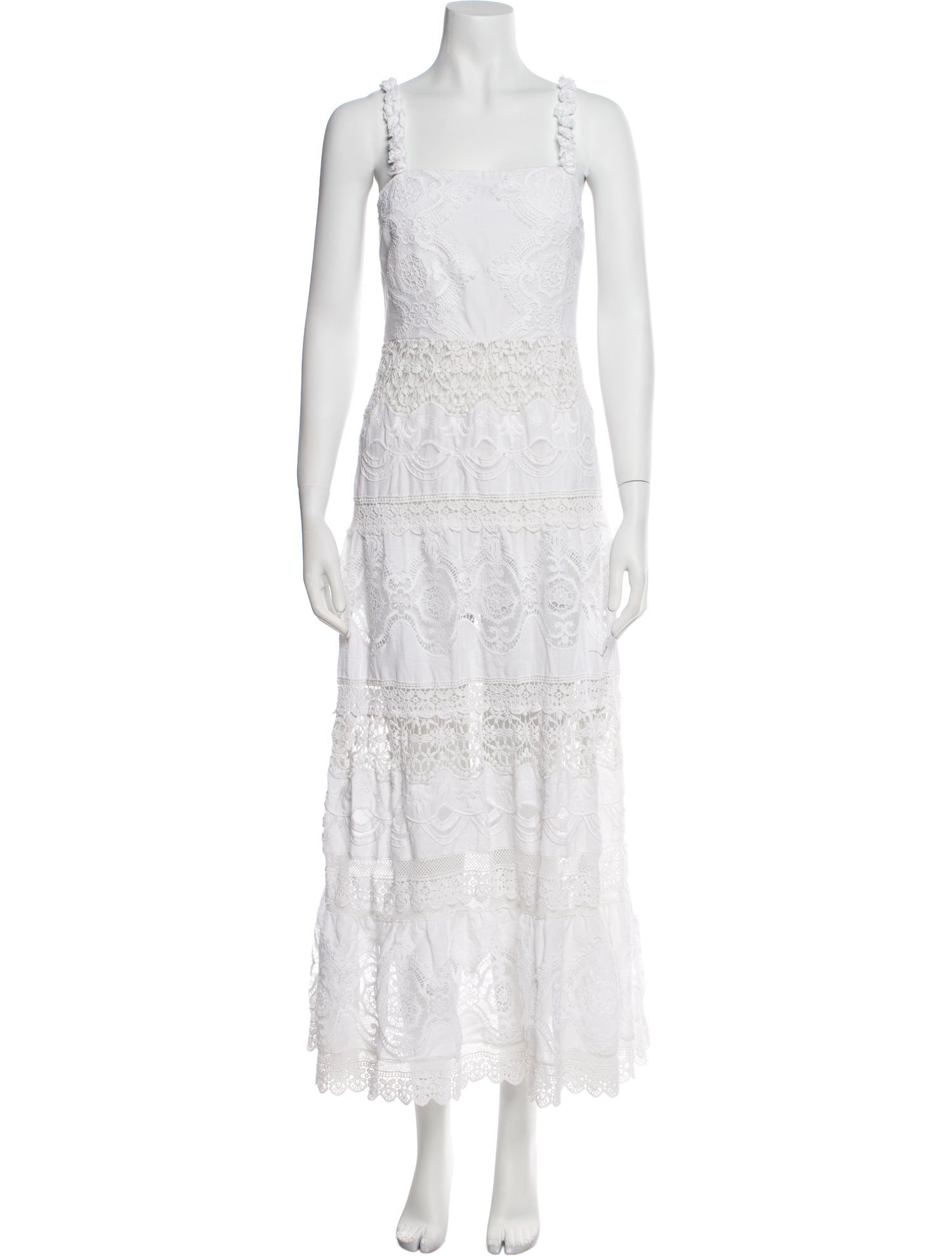 Alice + Olivia Lace Pattern Long Dress
