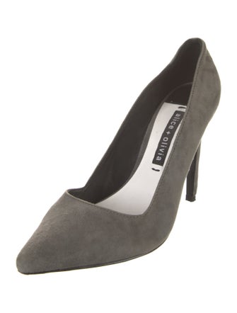 Alice + Olivia Suede Whipstitch Trim Pumps