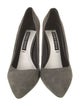 Alice + Olivia Suede Whipstitch Trim Pumps
