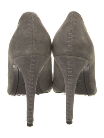 Alice + Olivia Suede Whipstitch Trim Pumps