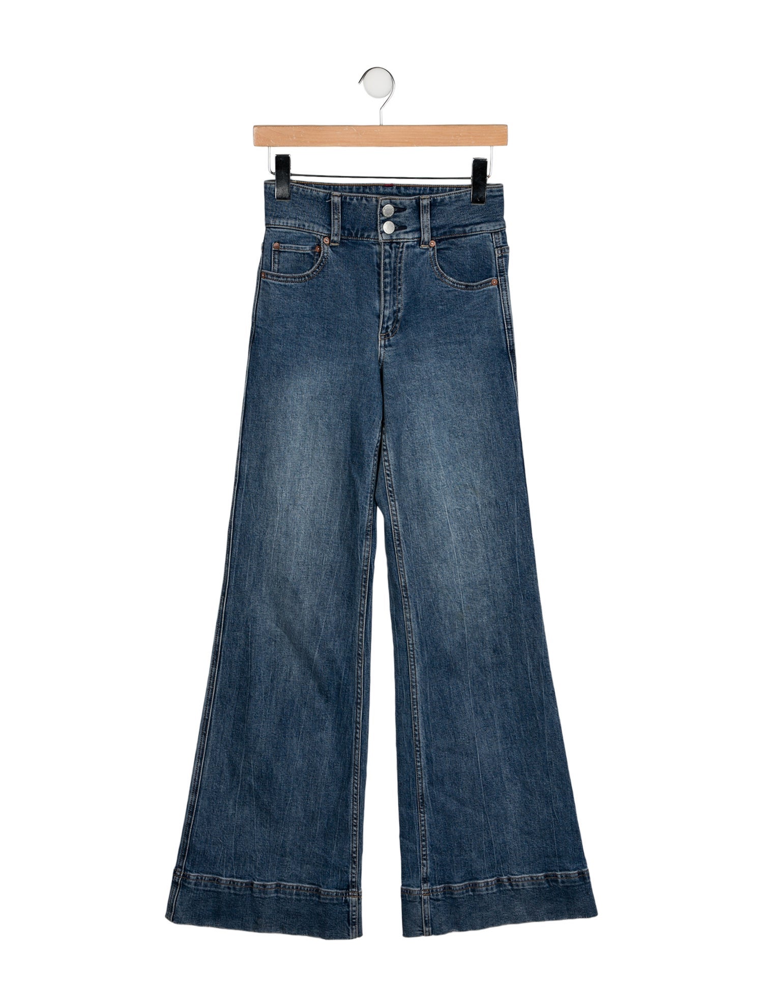 Alice + Olivia Mid-Rise Wide Leg Jeans
