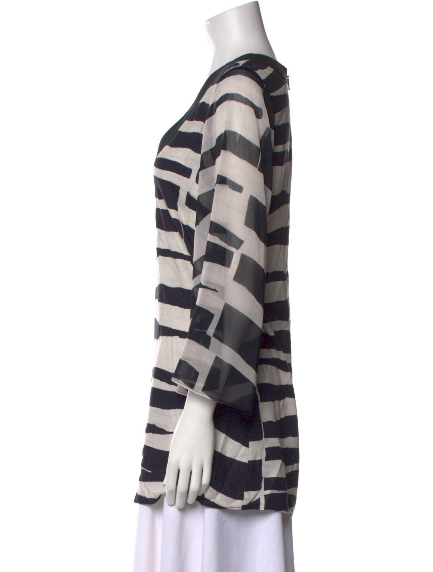 Alice + Olivia Striped V-Neck Tunic