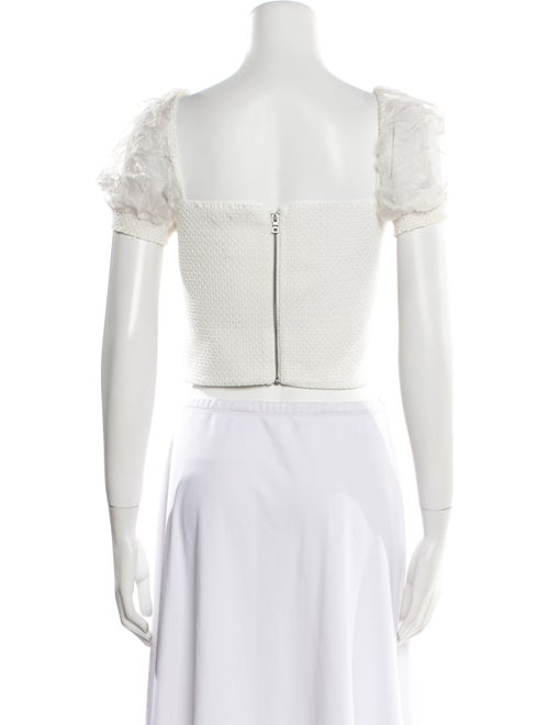 Alice + Olivia Nylon Square Neckline Crop Top