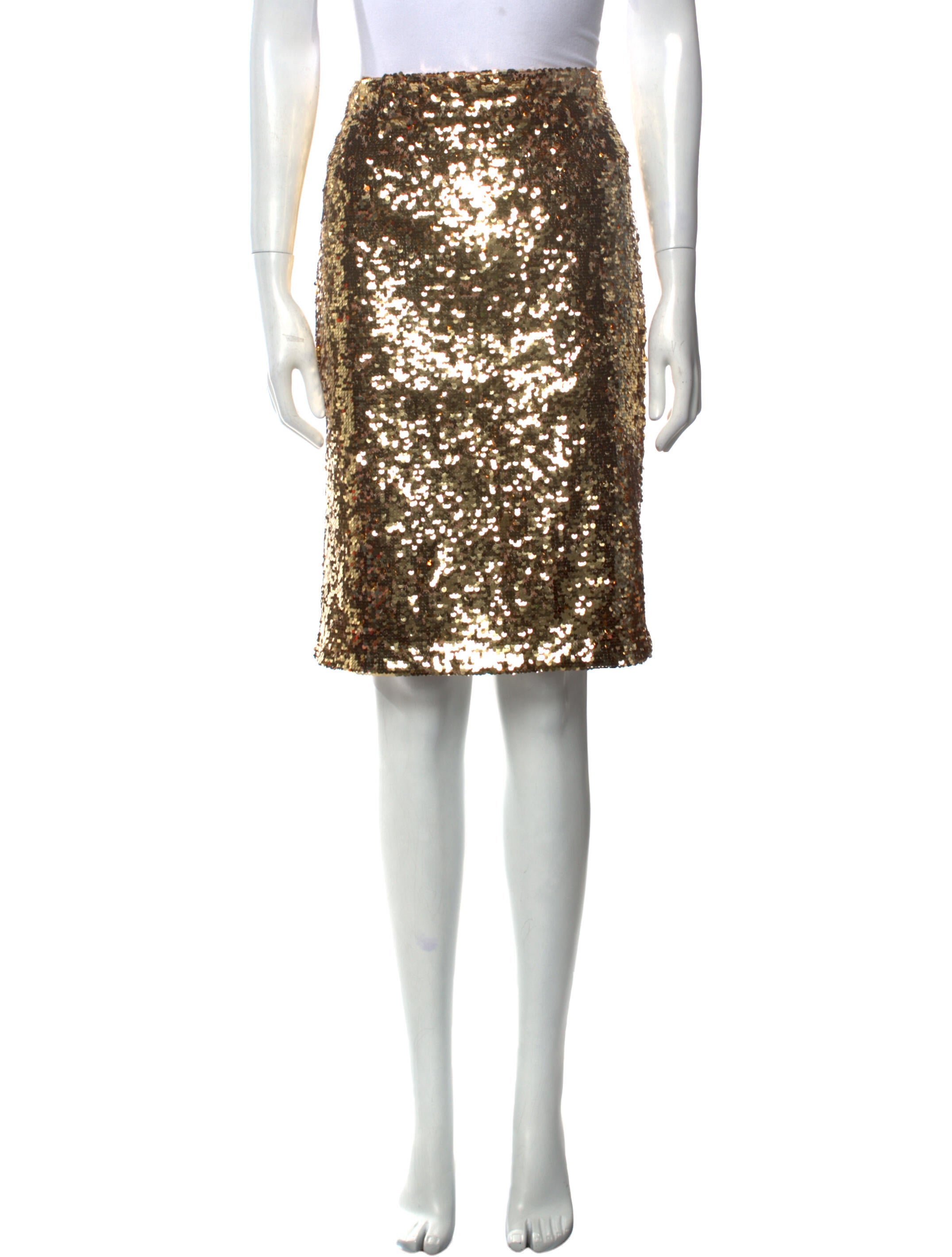 Alice + Olivia Sequin Embellishments Knee-Length Skirt