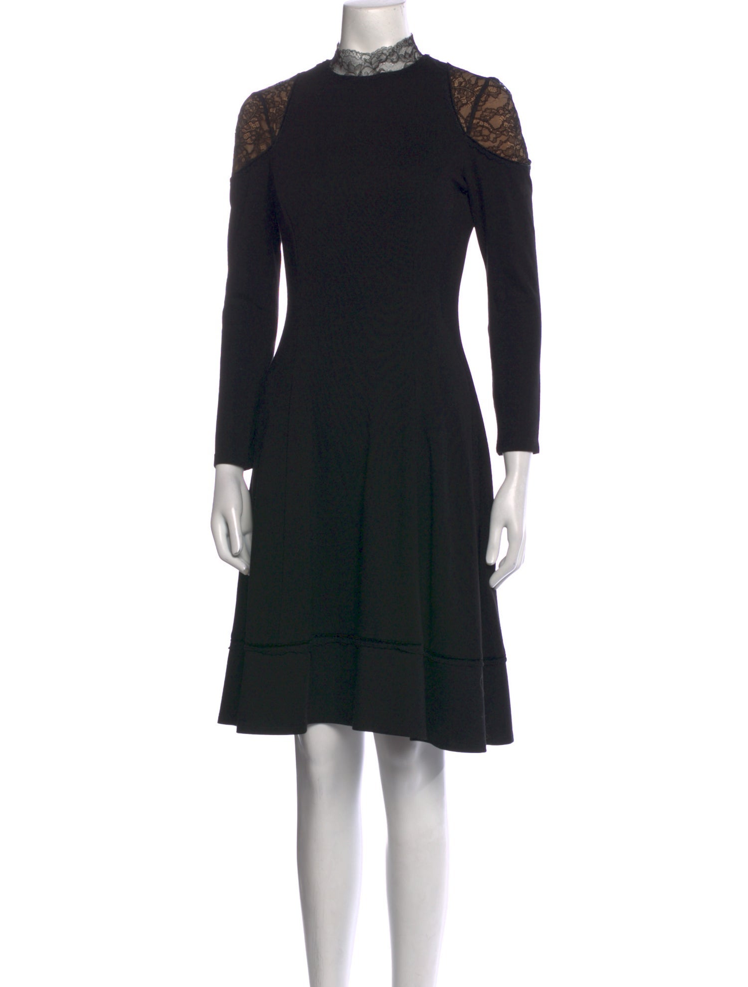 Alice + Olivia Mock Neck Knee-Length Dress