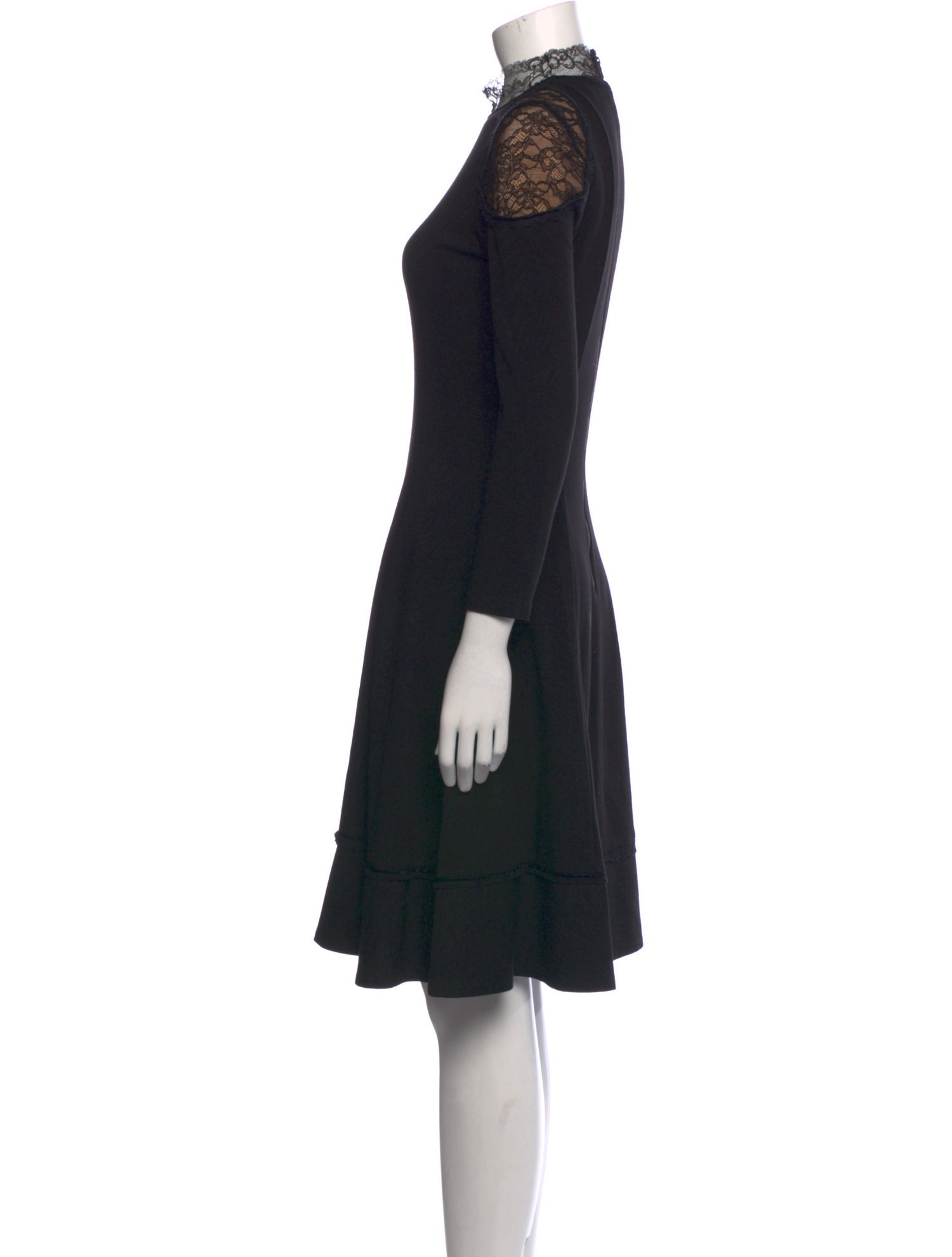 Alice + Olivia Mock Neck Knee-Length Dress