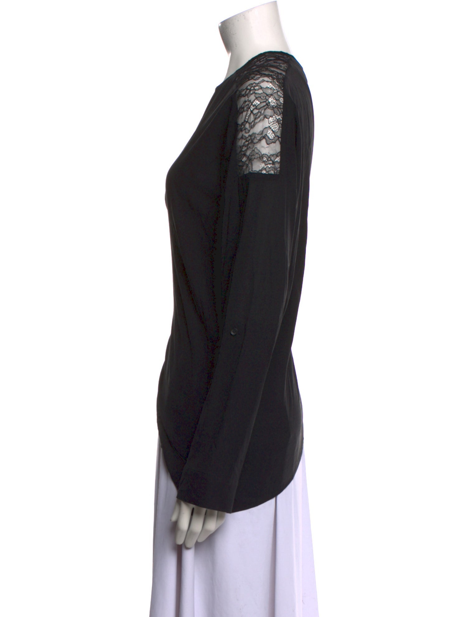 Alice + Olivia Silk V-Neck Blouse