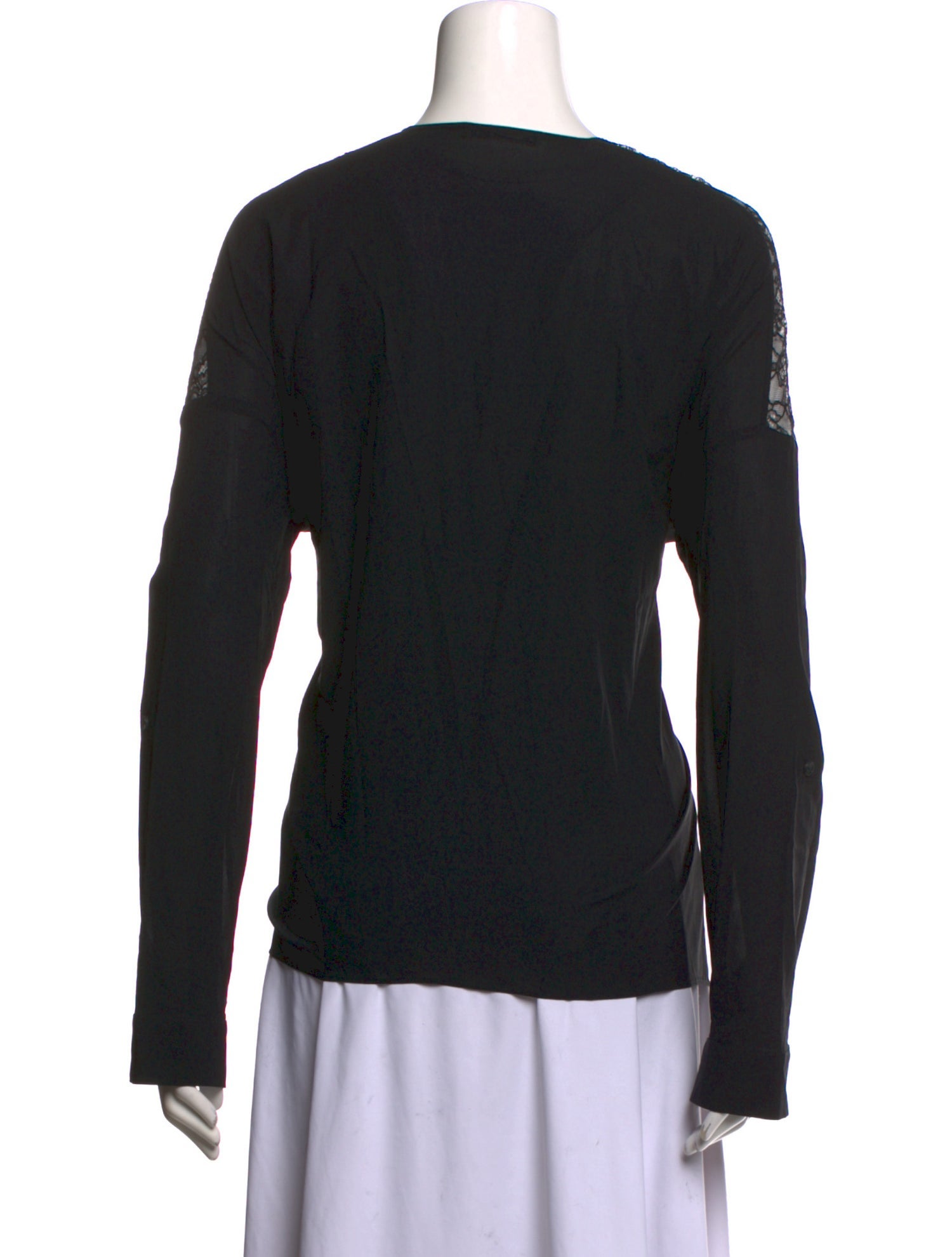 Alice + Olivia Silk V-Neck Blouse