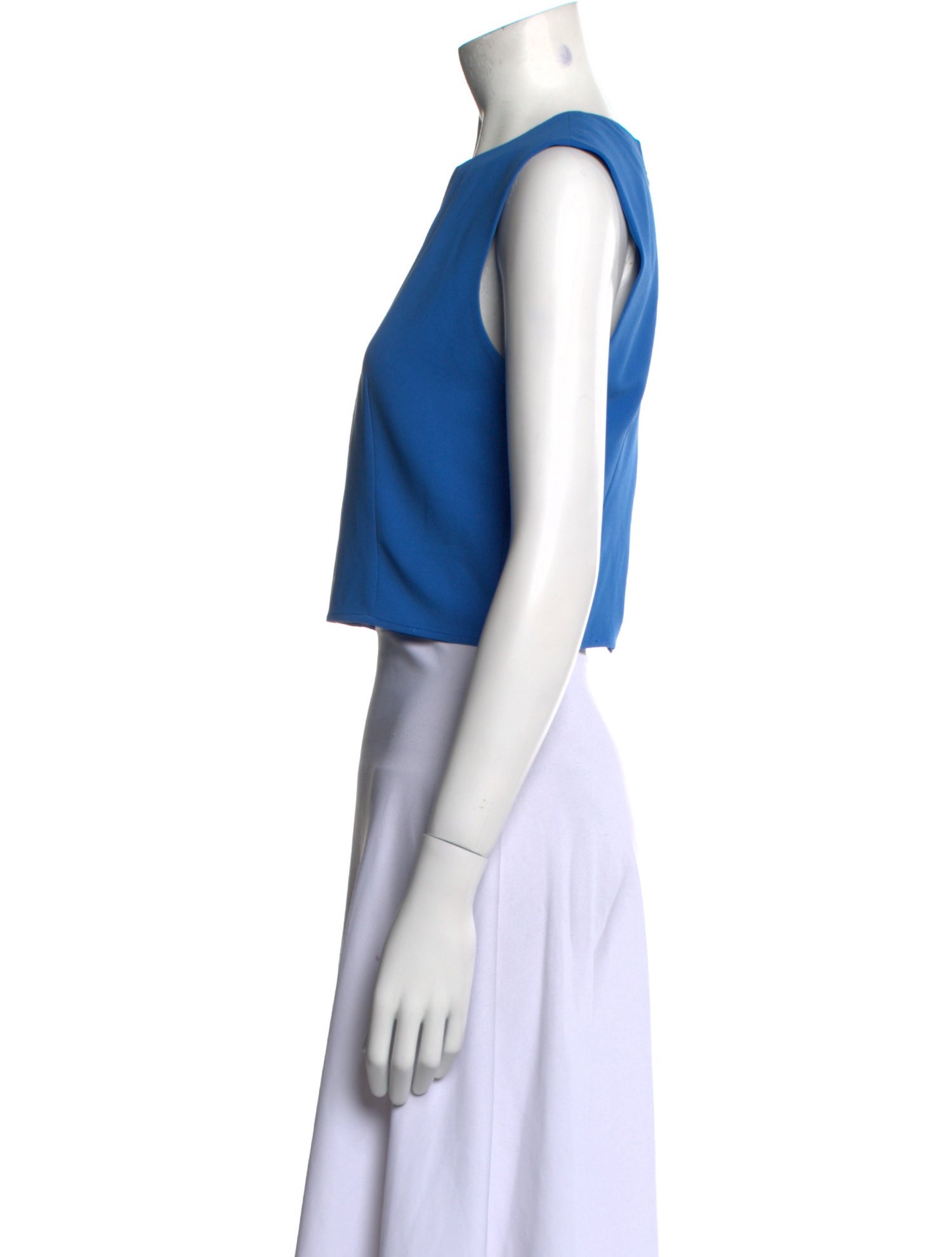 Alice + Olivia Crew Neck Sleeveless Crop Top