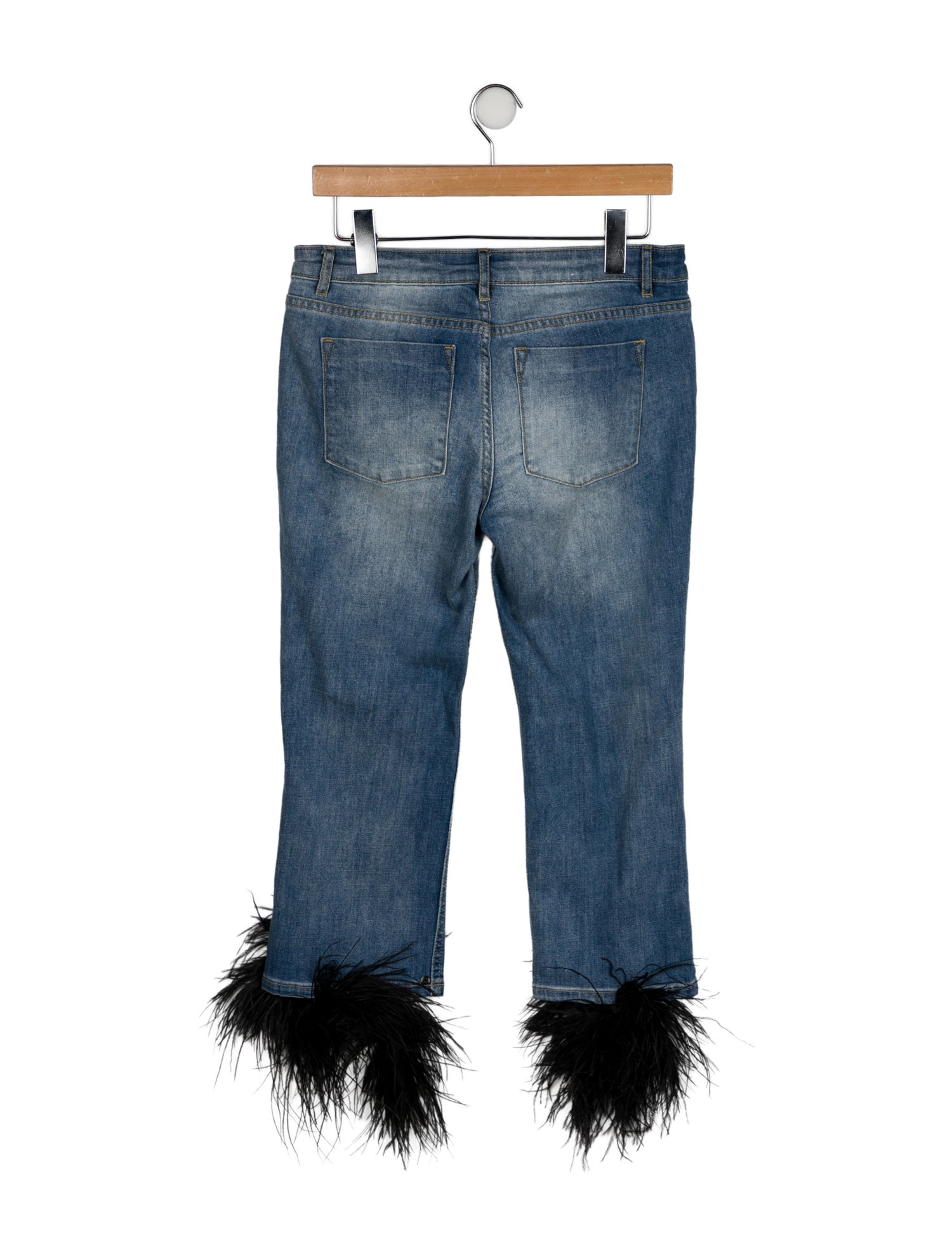 Alice + Olivia Mid-Rise Straight Leg Jeans