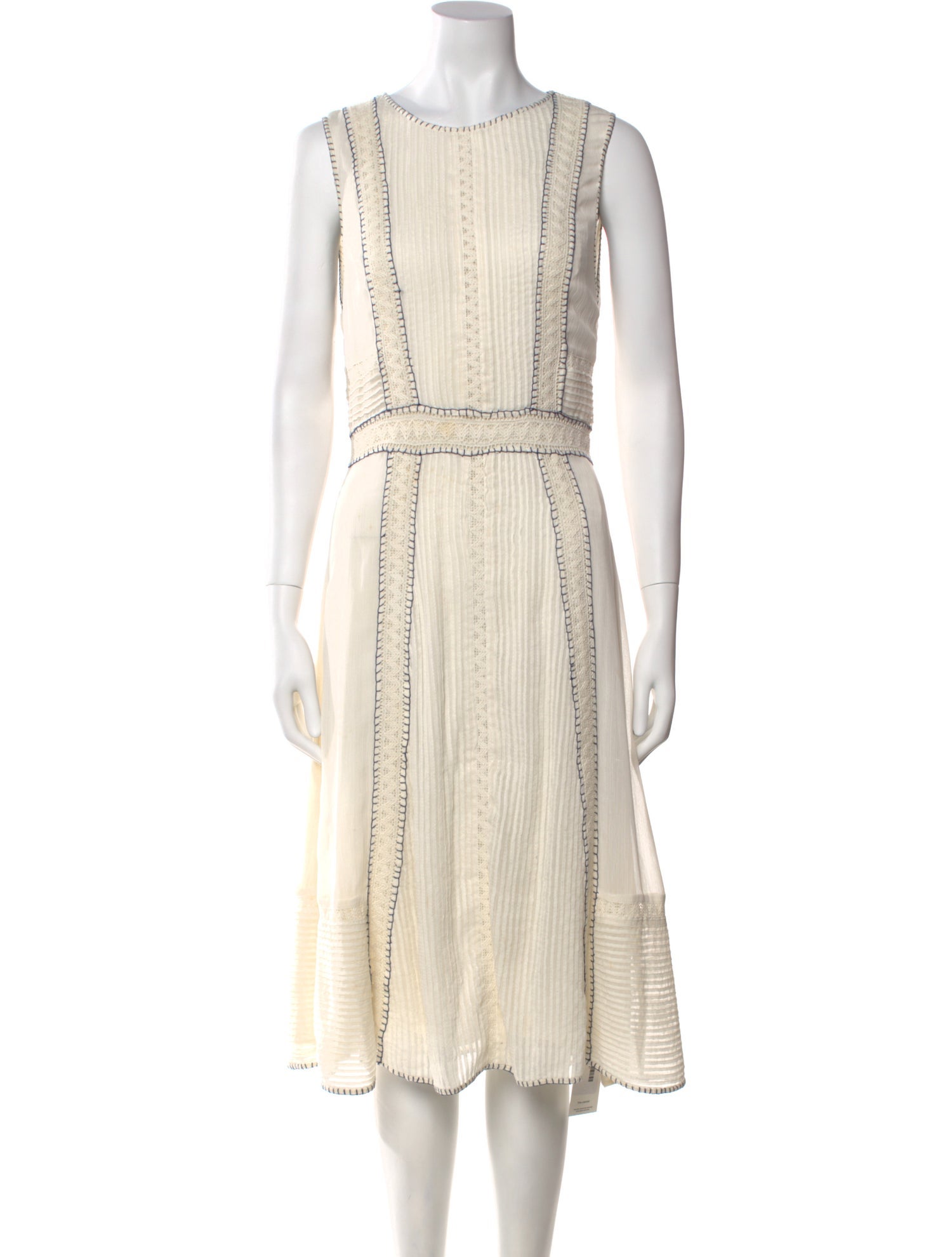 Alice + Olivia Crew Neck Midi Length Dress