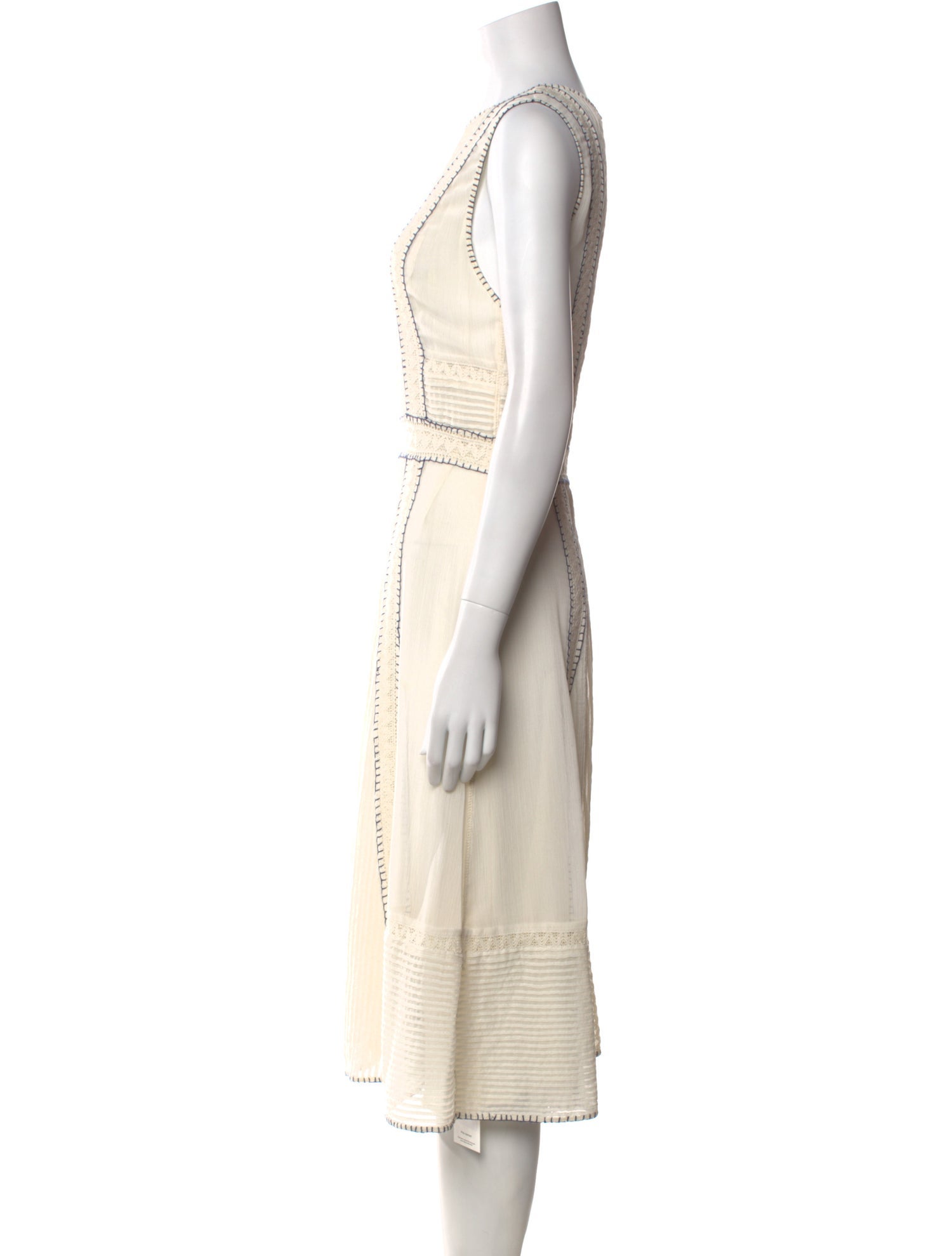 Alice + Olivia Crew Neck Midi Length Dress