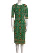 Alice + Olivia Printed Midi Length Dress