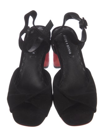 Alice + Olivia Suede Slingback Sandals