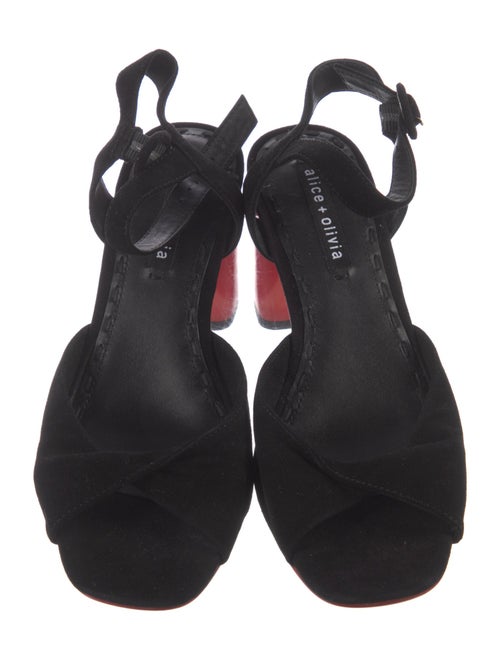 Alice + Olivia Suede Slingback Sandals