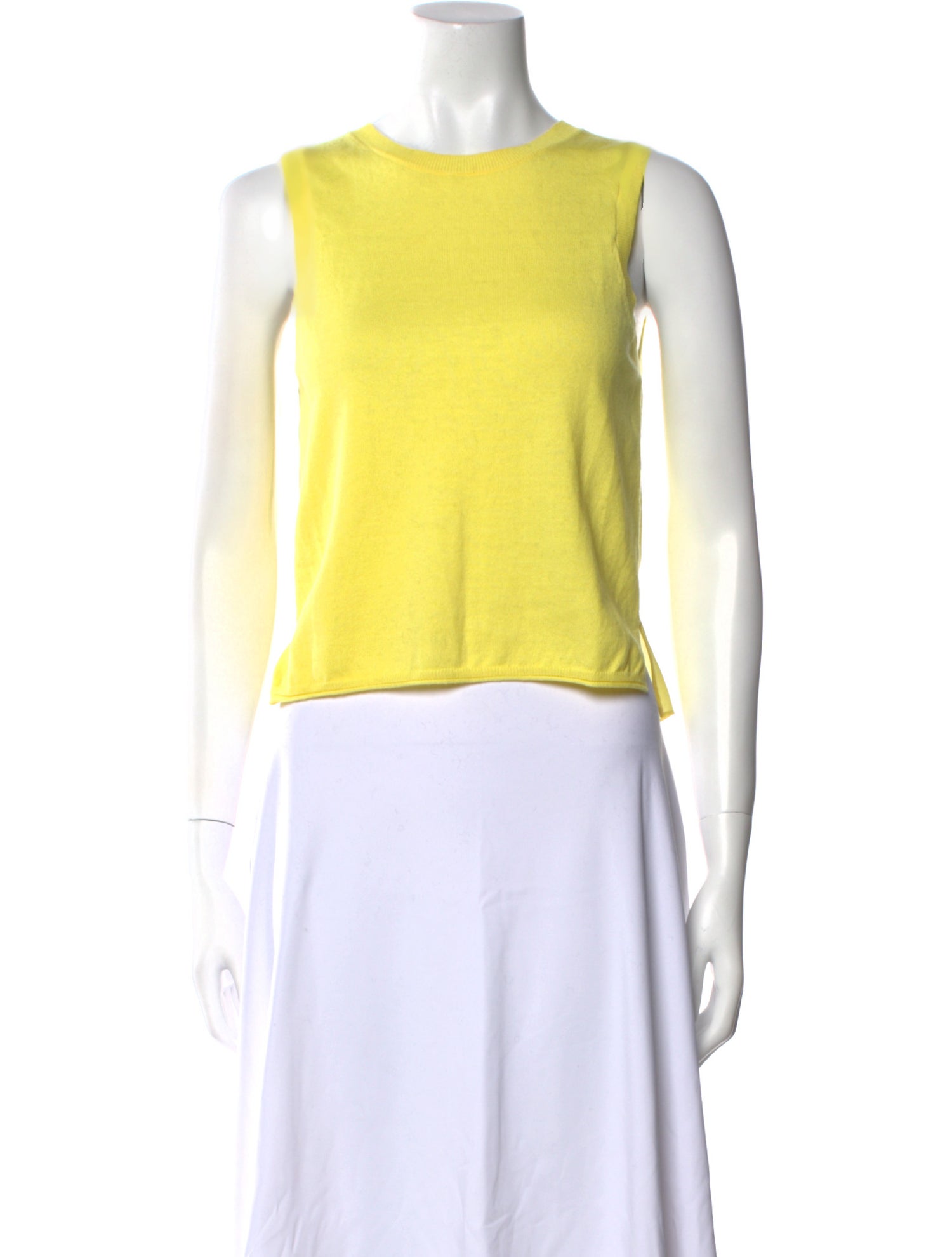 Alice + Olivia Crew Neck Sleeveless Crop Top