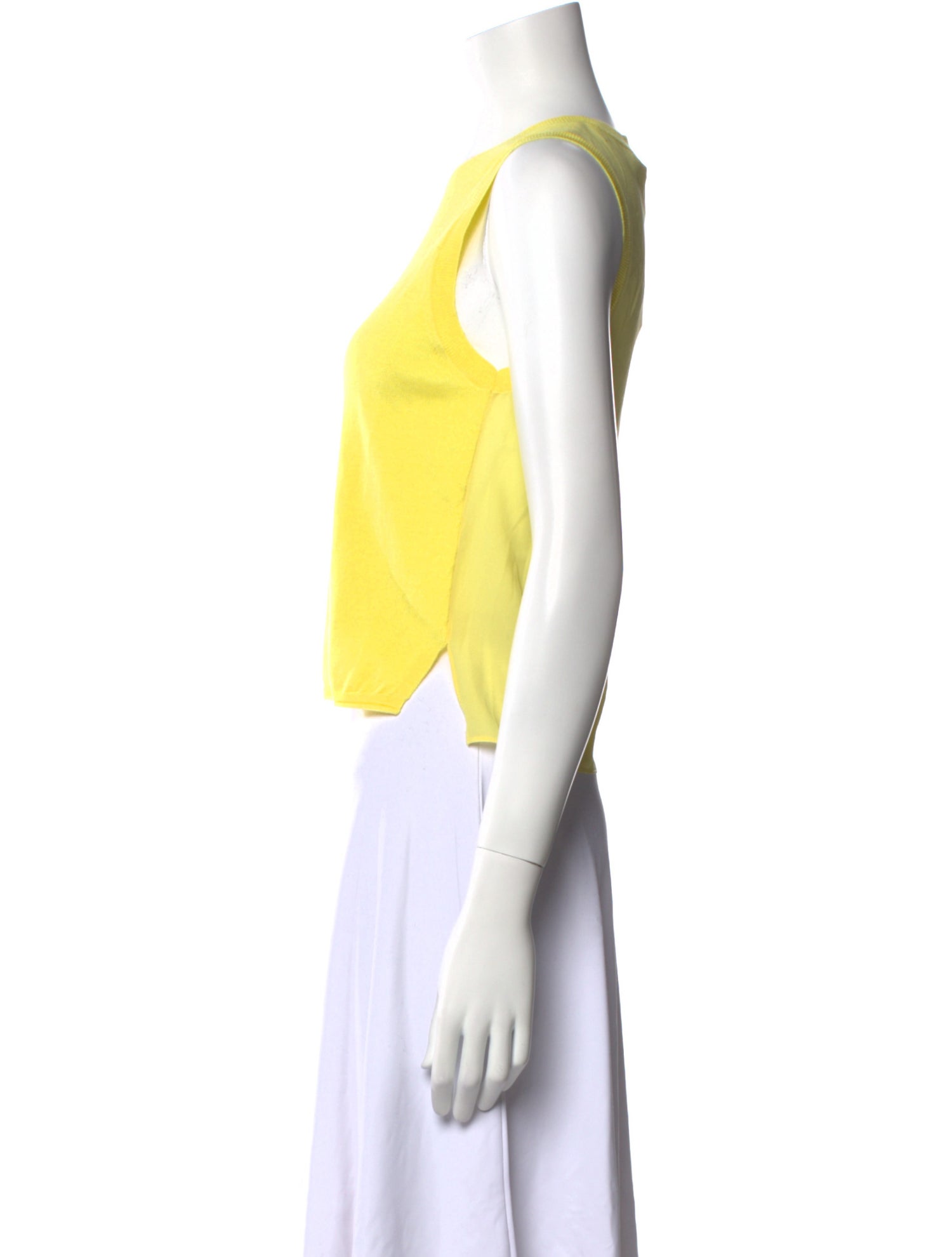 Alice + Olivia Crew Neck Sleeveless Crop Top