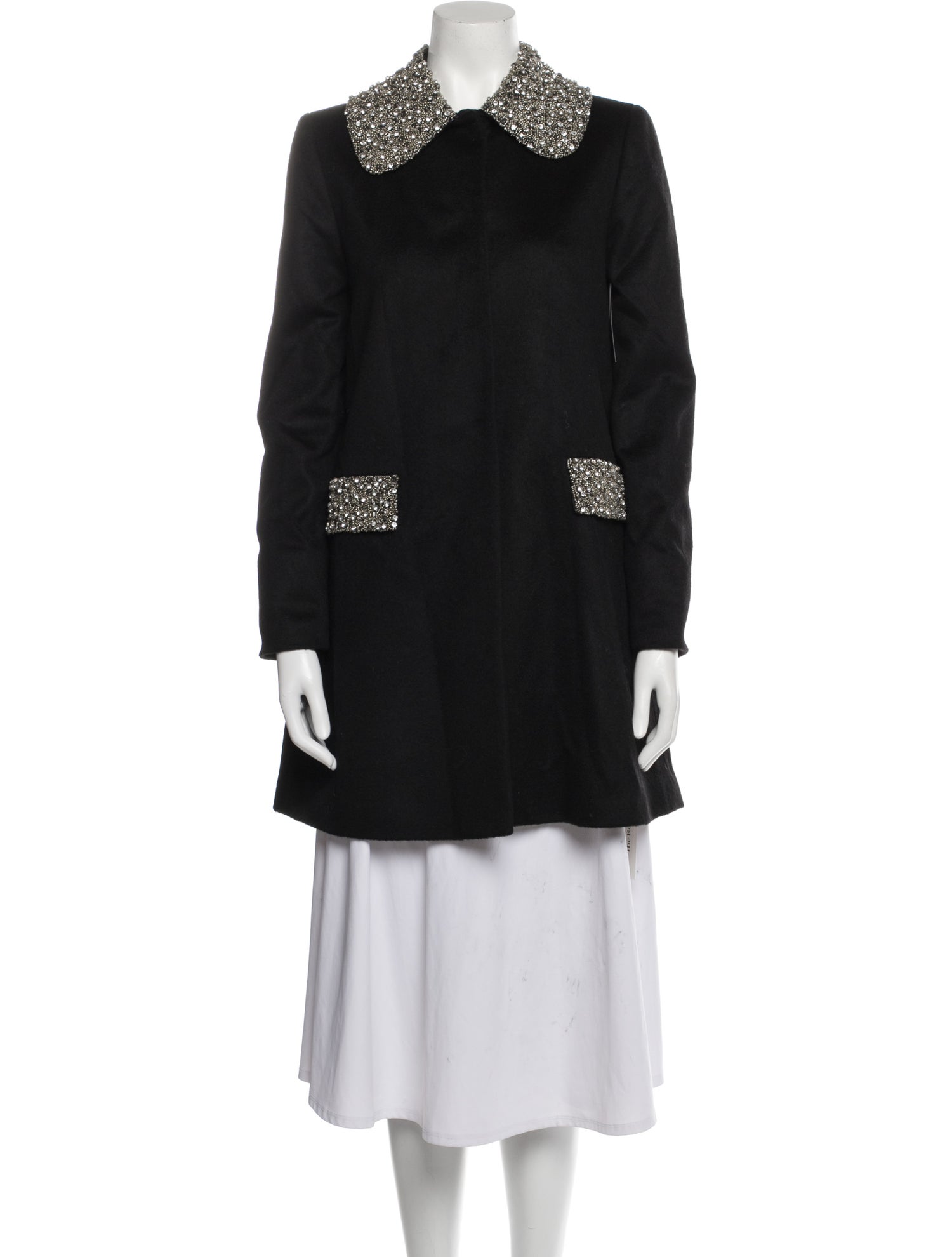 Alice + Olivia Wool Printed Peacoat w/ Tags