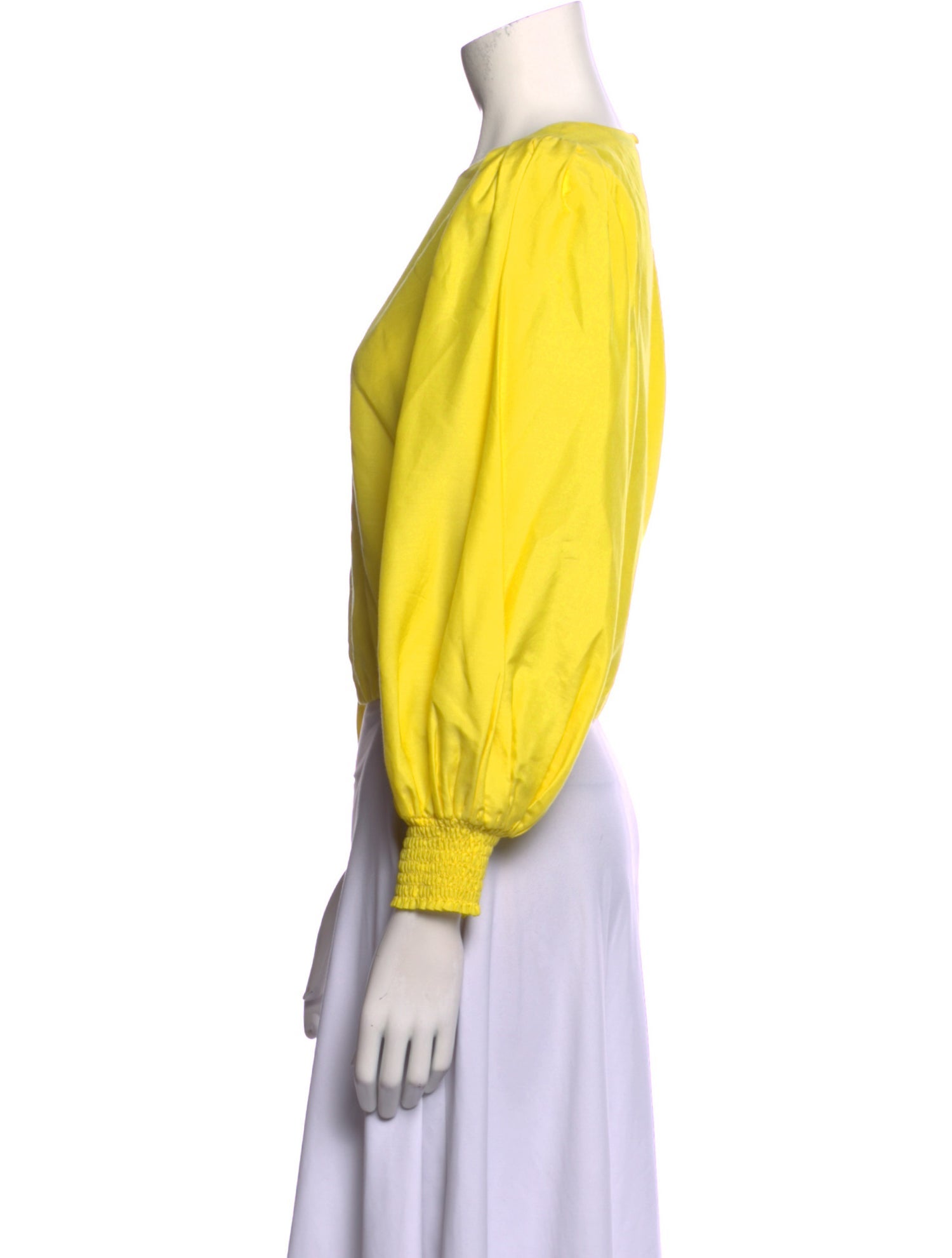 Alice + Olivia Bateau Neckline Long Sleeve Crop Top