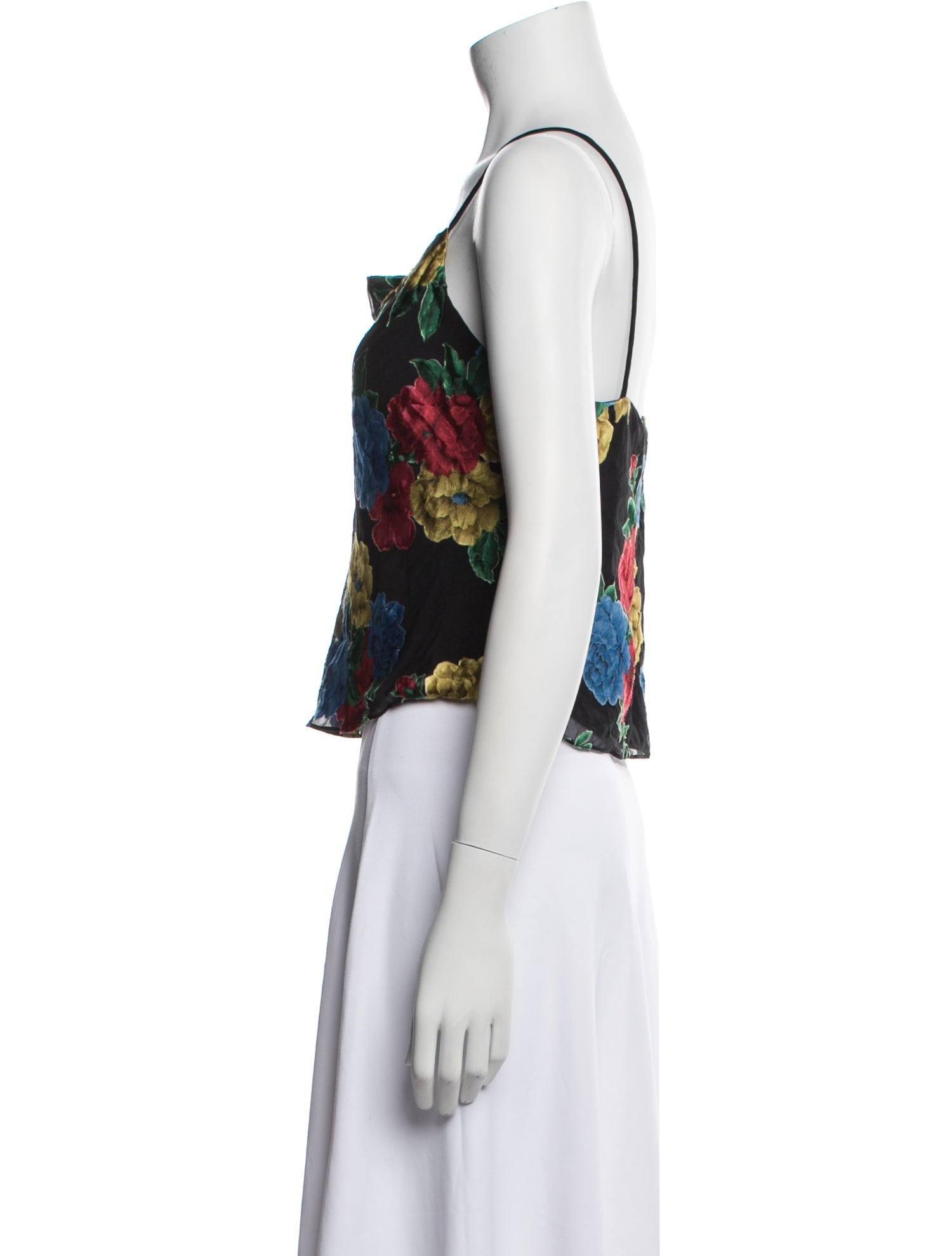 Alice + Olivia Silk Floral Print Crop Top