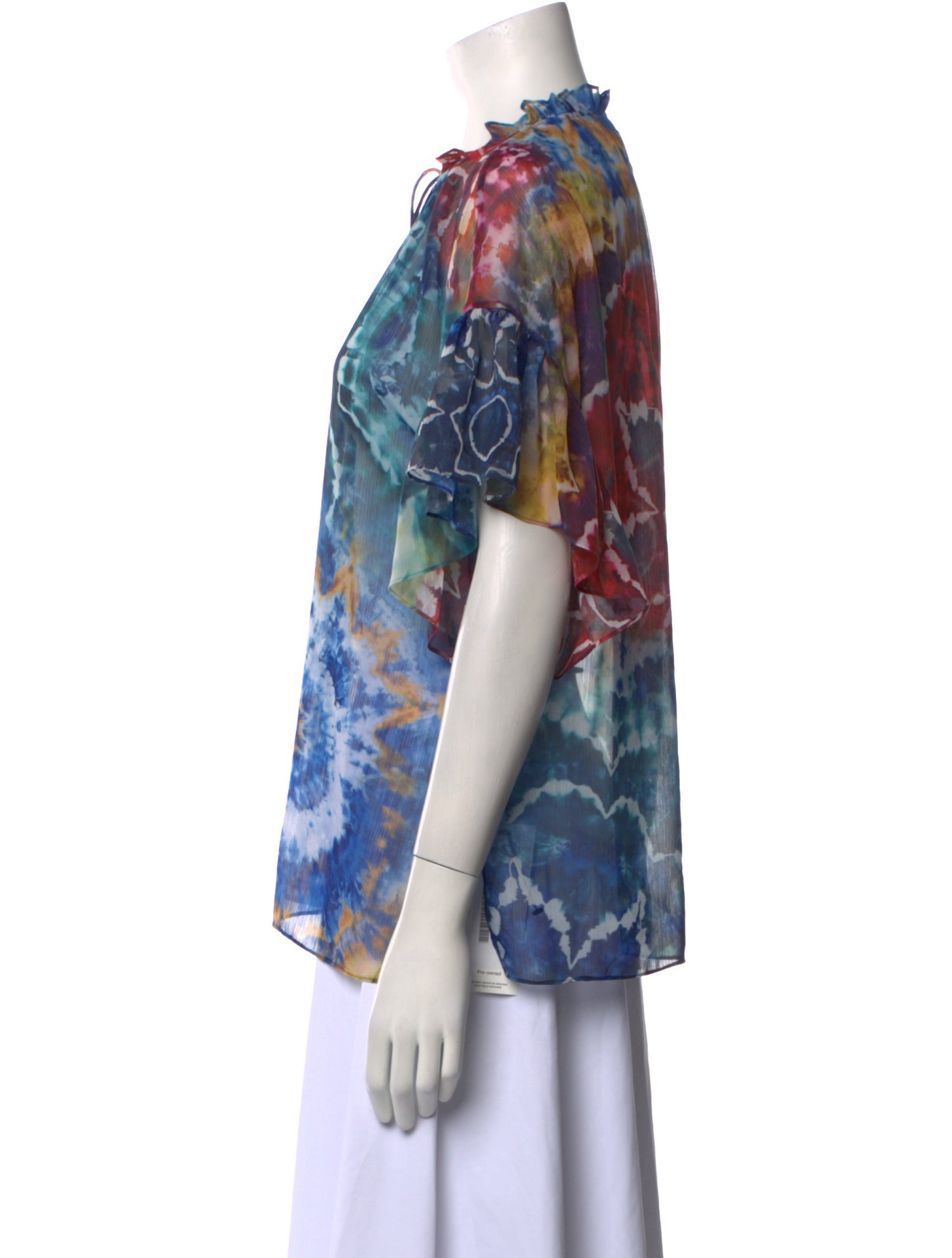 Alice + Olivia Printed Crew Neck Blouse