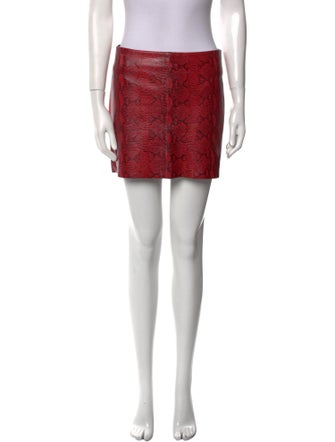 Alice + Olivia Lamb Leather Mini Skirt