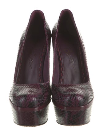 Alice + Olivia Leather Animal Print Pumps