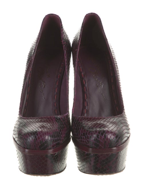 Alice + Olivia Leather Animal Print Pumps