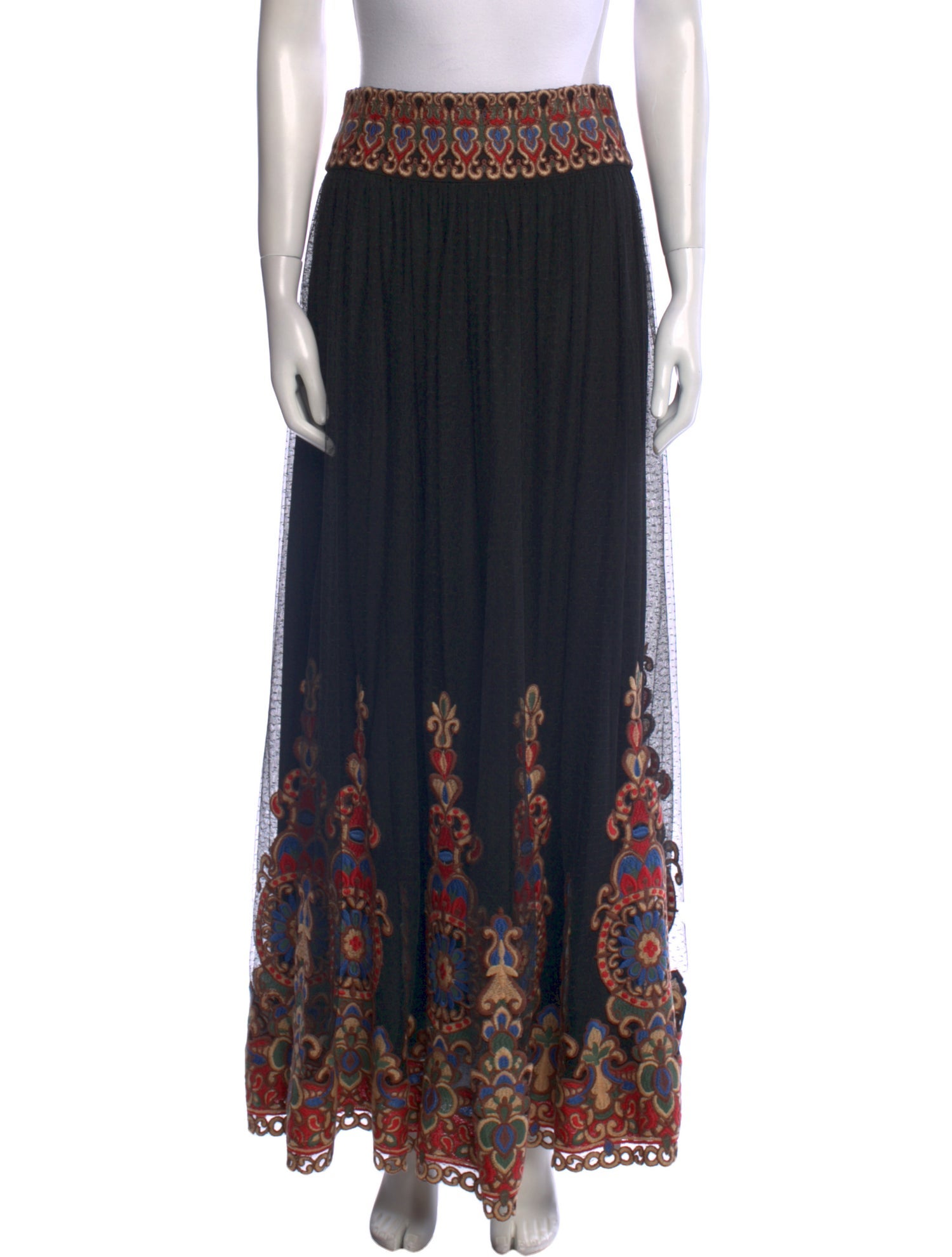 Alice + Olivia Floral Print Long Skirt