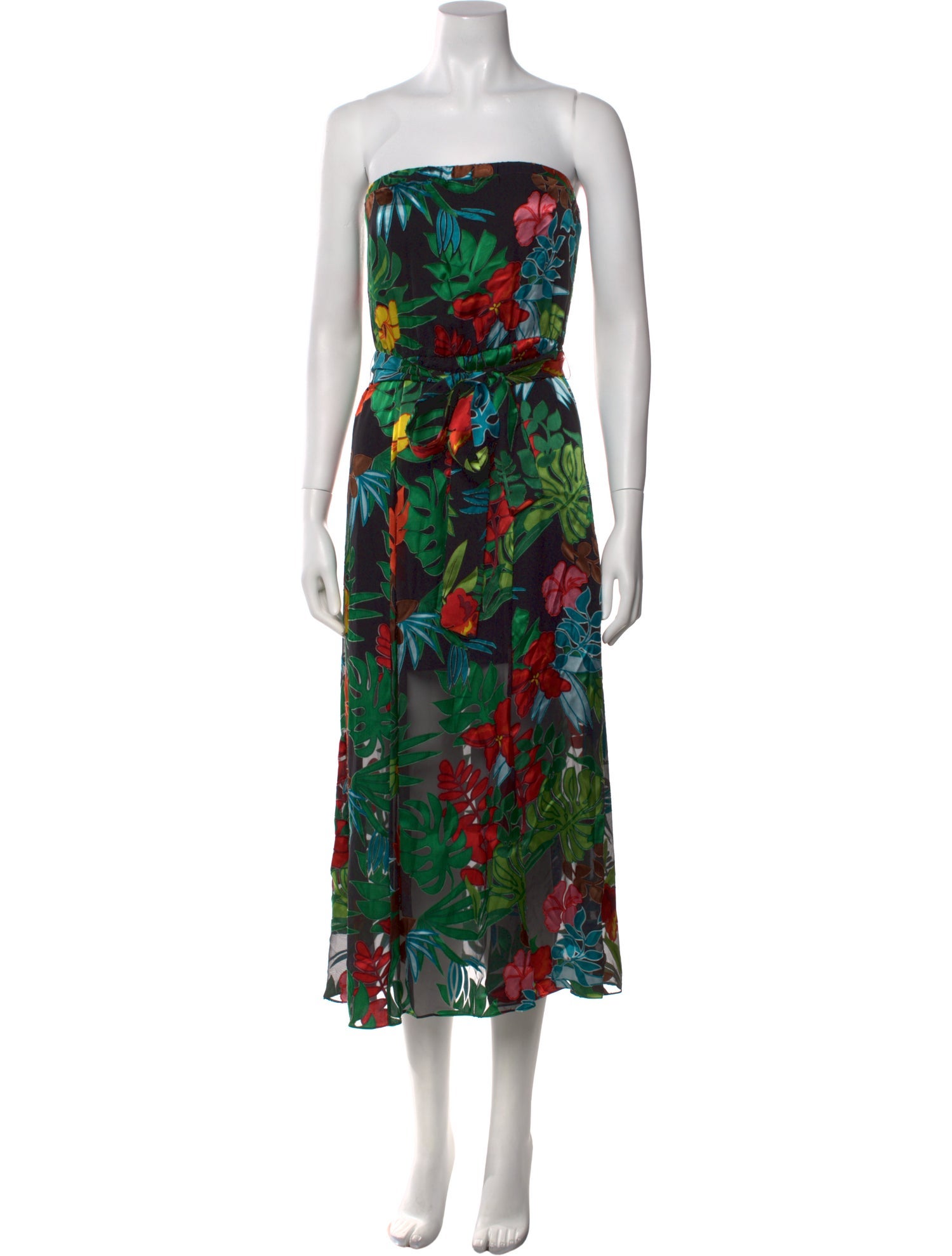 Alice + Olivia Floral Print Midi Length Dress