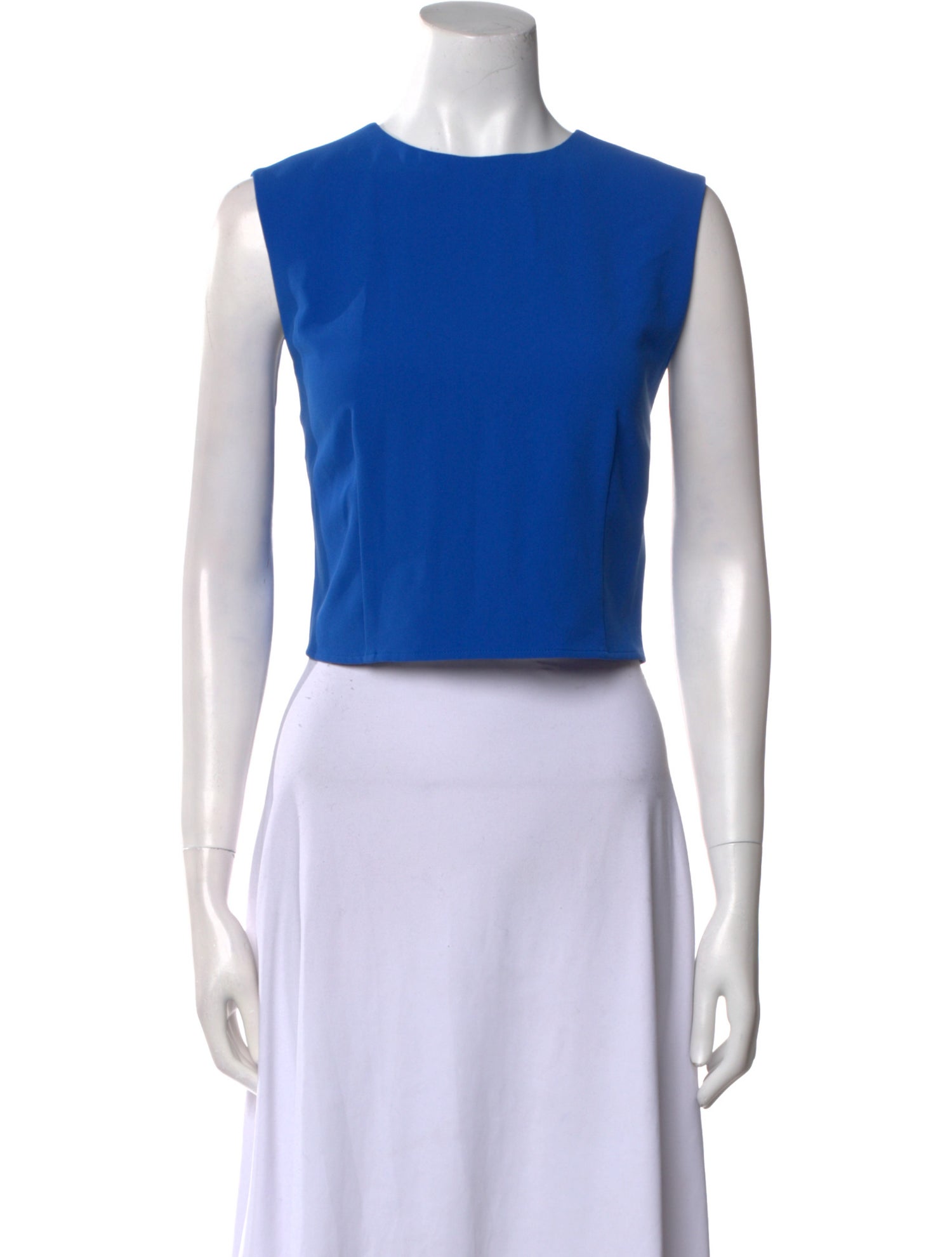 Alice + Olivia Crew Neck Sleeveless Crop Top