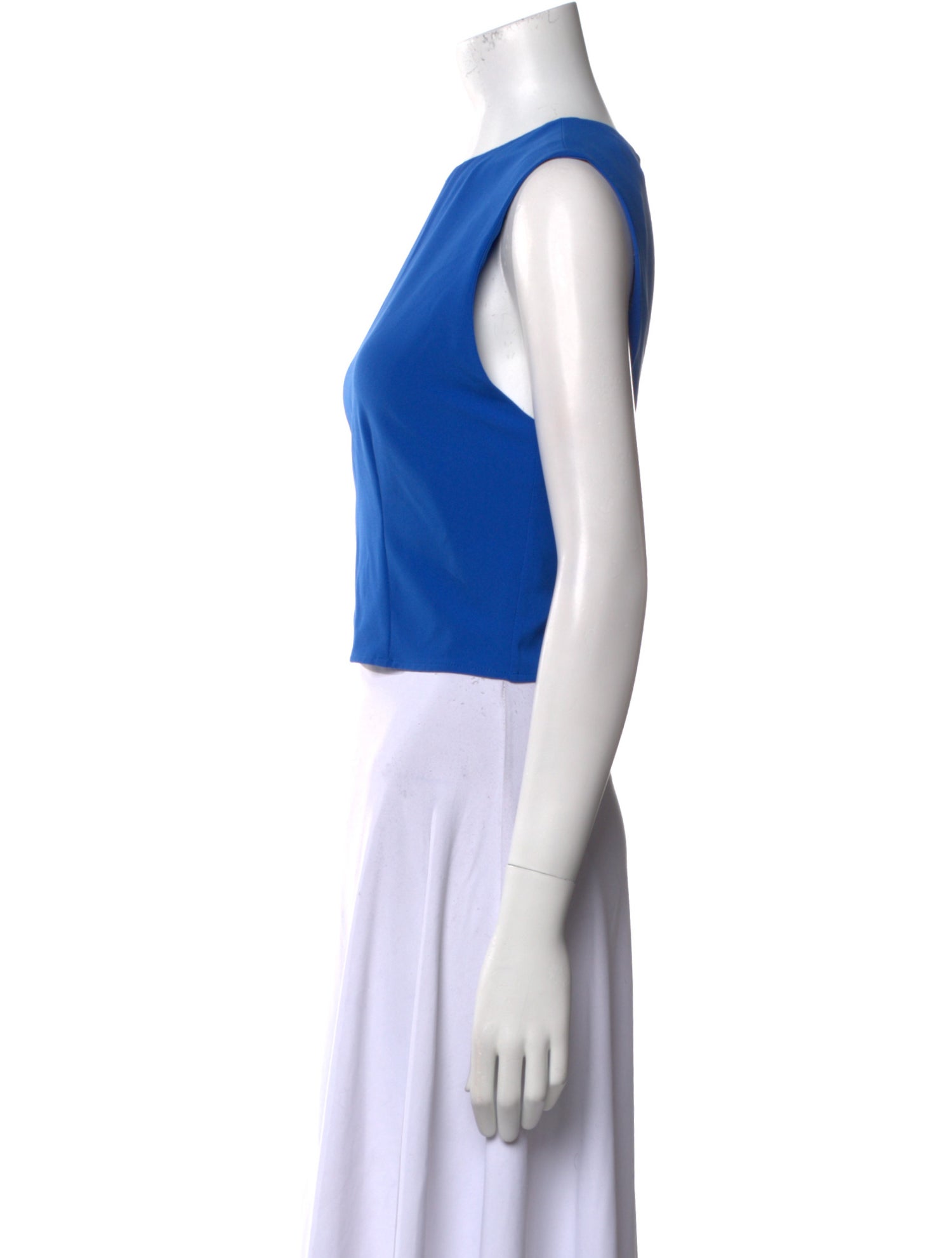 Alice + Olivia Crew Neck Sleeveless Crop Top