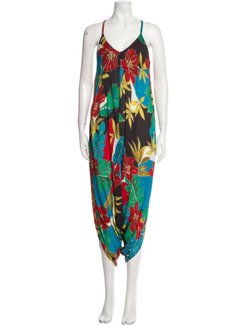 Alice + Olivia Printed V-Neck Jumpsuit