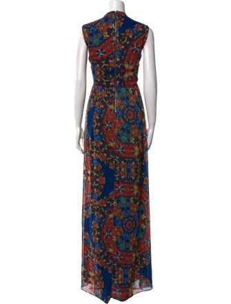 Alice + Olivia Floral Print Long Dress