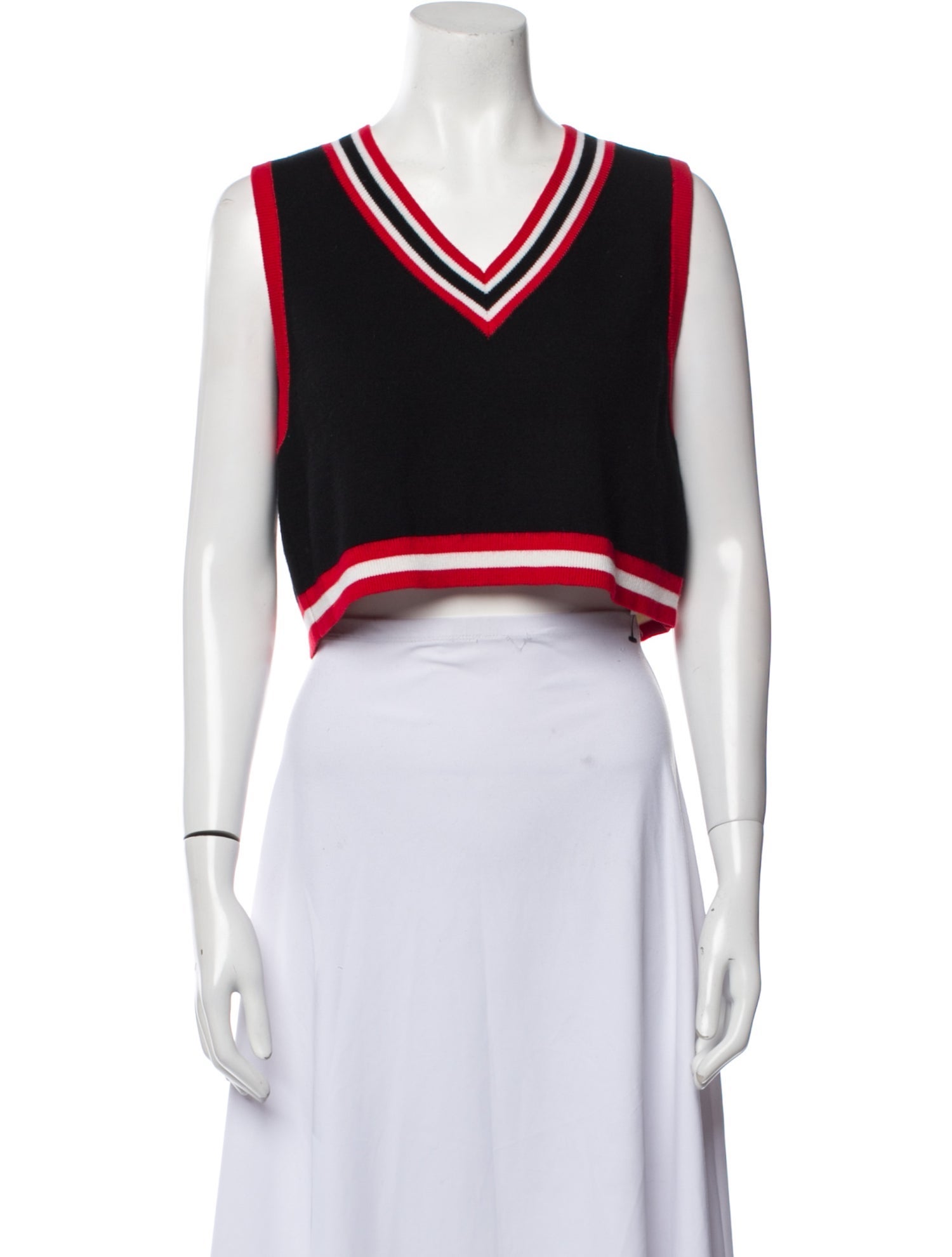 Alice + Olivia Wool Striped Crop Top