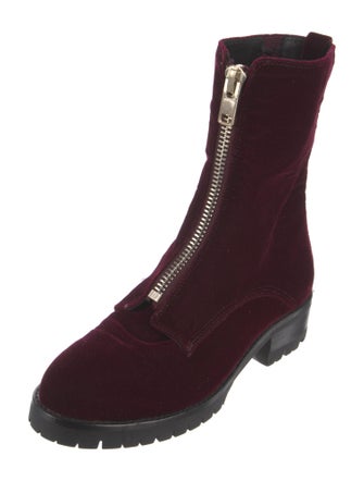 Alice + Olivia Velvet Combat Boots