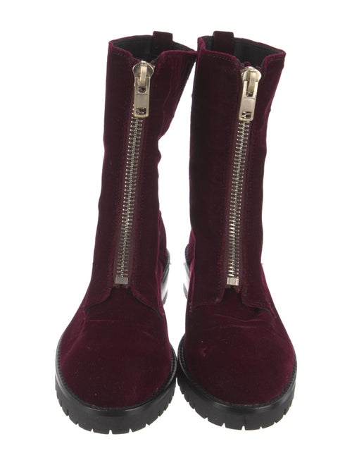 Alice + Olivia Velvet Combat Boots