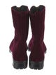 Alice + Olivia Velvet Combat Boots