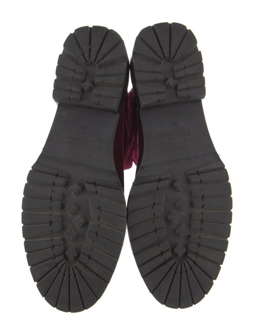 Alice + Olivia Velvet Combat Boots