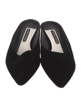 Alice + Olivia Velvet Mules