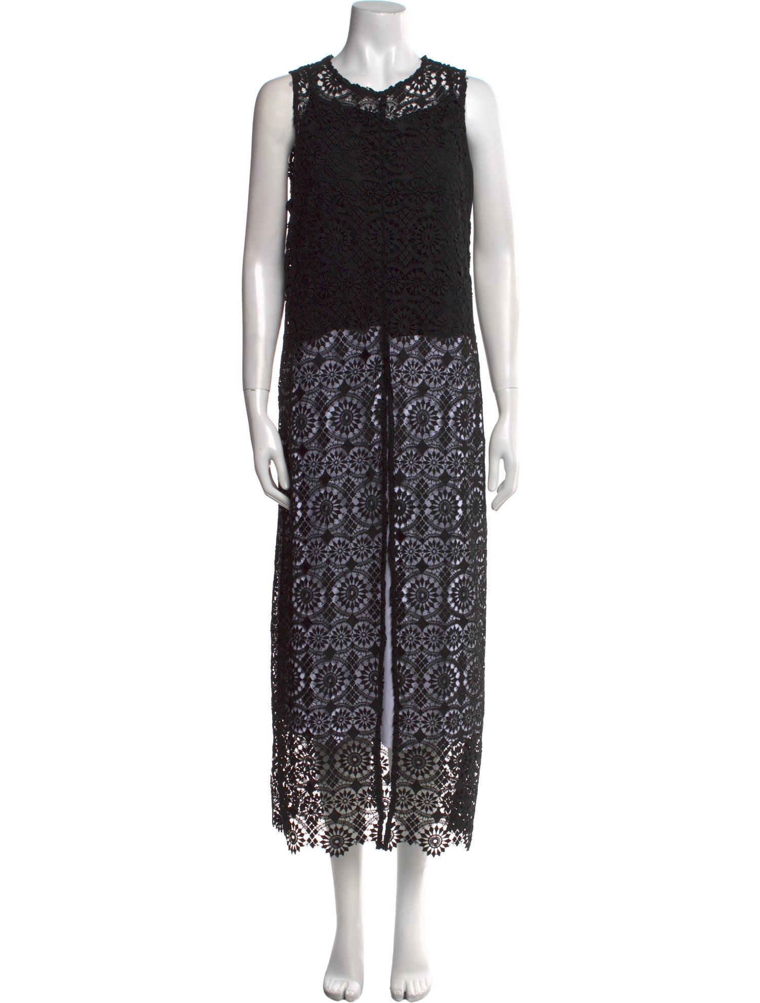 Alice + Olivia Lace Pattern Crew Neck Tunic