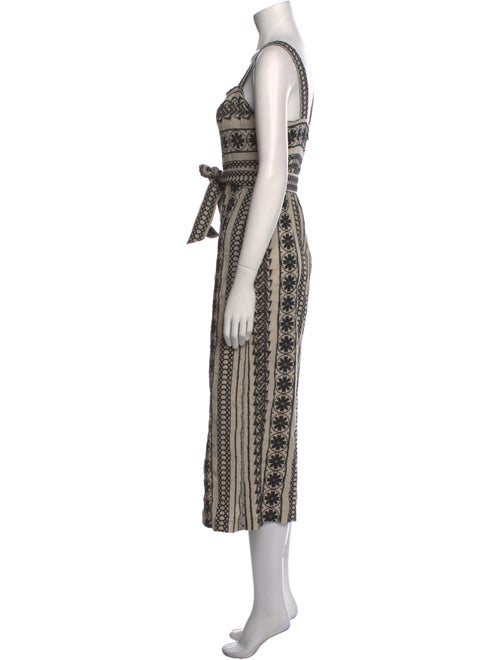 Alice + Olivia Printed Square Neckline Jumpsuit